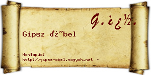 Gipsz Ábel névjegykártya